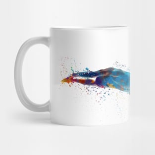 Swimmer in watercolor Mug